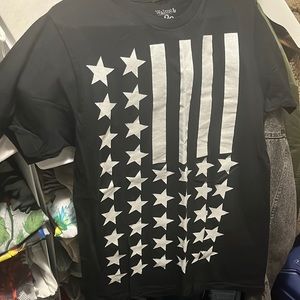 Men’s Black and White Flag Shirt